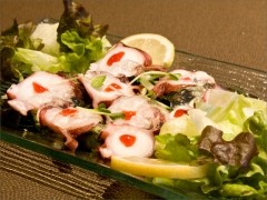 たこの梅肉カルパッチョ